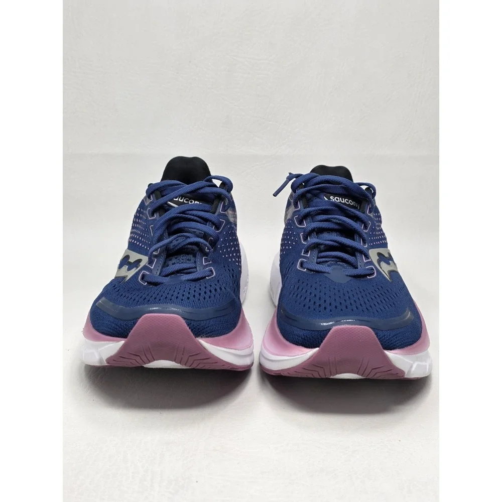 Saucony Womens Size 9.5 Guide 17 Stability Running Shoes Navy/Orchid Pre-owned